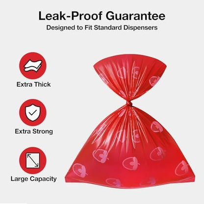 VETRESKA Strawberry Scented Dog Poop Bags, Leak Proof, 540 Counts
