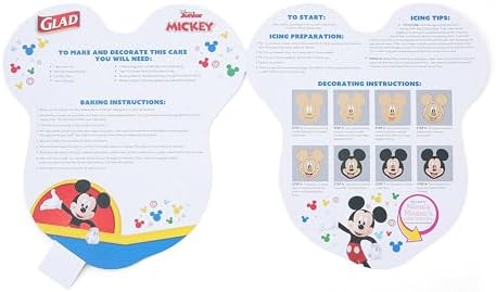Disney Glad Mickey & Minnie Molded Aluminum Pan, 11.6 x 10.7 Inch, 2 Count
