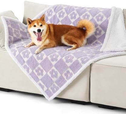 LE SURE Waterproof Dog Blankets for Large Dogs Cute Cozy 3D Jacquard,40x50