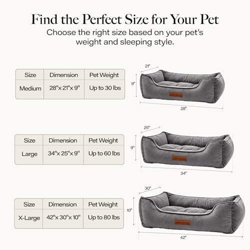 Modern Threads Luxury Dog Bed - Comfortable Tufted Velvet Cushion for Small to Large Dogs - Machine Washable - Durable & Cute Sleep Space for Pets - Pamper Your Pet with Cozy Beds - Charcoal