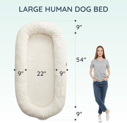 ChiXnuggle Faux Fur Washable Human Dog Bed Cover（Only Human Dog Bed）