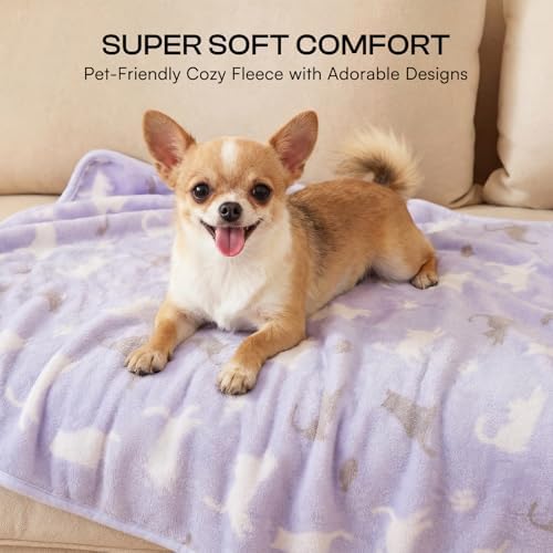 Luciphia Dog Blanket 3 Pack, Soft Cozy Fleece Throw for Puppy Cat,41"x31"