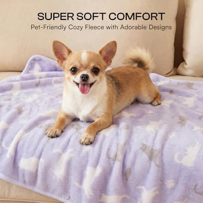 Luciphia Dog Blanket 3 Pack, Soft Cozy Fleece Throw for Puppy Cat,41"x31"