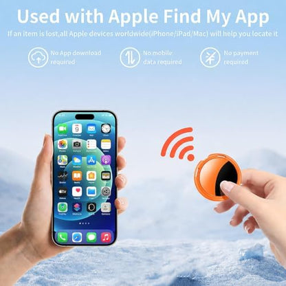 2 Pack Tracker Tags Finder Apple Find My MFi Certified Waterproof iOS Only
