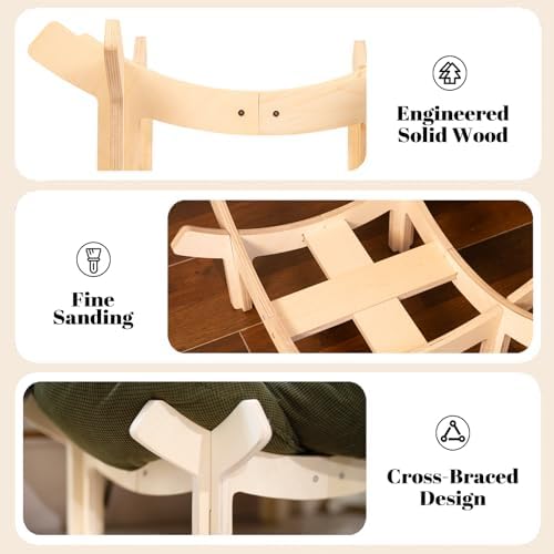 CHEERHOME PETS Elevated Cat Bed for Indoor Cats Couch Sofa Flower