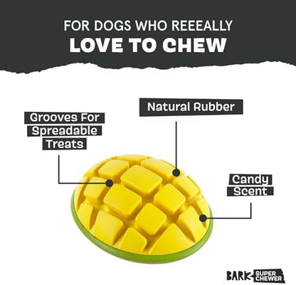 BarkBox Go Mango Tough Squeaky Rubber Dog Toy - Large