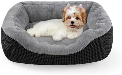 INVENHO Small Dog Bed Orthopedic Warming Soft Calming Sleeping Durable with Anti-Slip Bottom