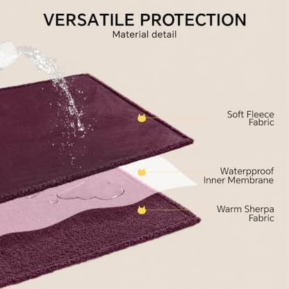 Luciphia Waterproof Blanket for Large Dog, Reversible Sherpa Couch Cover