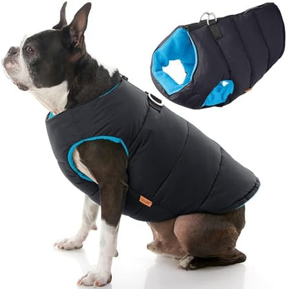 Gooby Padded Vest Dog Jacket, Solid Black, Small