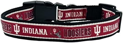 Pets First Collegiate PET Collar OLD VERSION Indiana Hoosiers Dog Collar, Size Large. Best Sports Team Collar for Dogs & Cats. A Shiny & Colorful Dog & Cat Collar Licensed by The NCAA