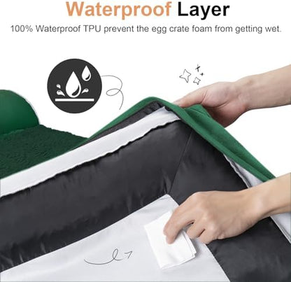 NANUYA Orthopedic Dog Bed for Large Dogs, 36 x 27 Inch, Emerald