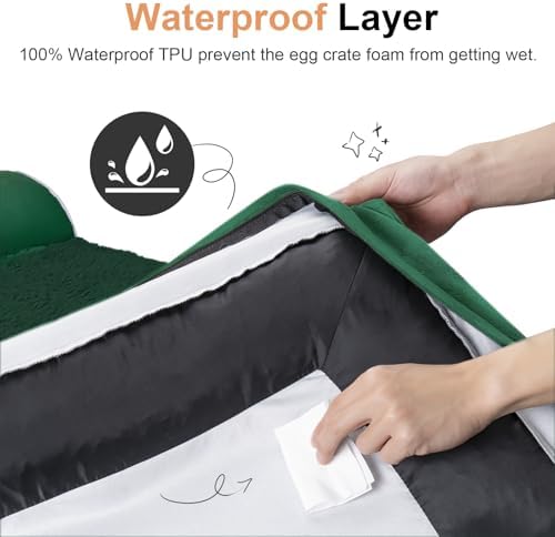 NANUYA Orthopedic Dog Bed for XX-Large Dogs, 44 x 34 Inch, Emerald