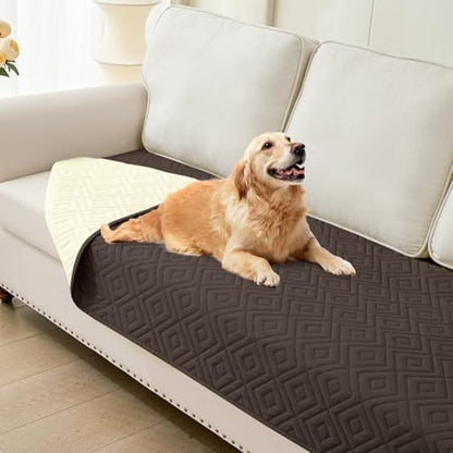 hyha Waterproof Reversible Dog Blanket, Pet Blanket for Sofa Couch