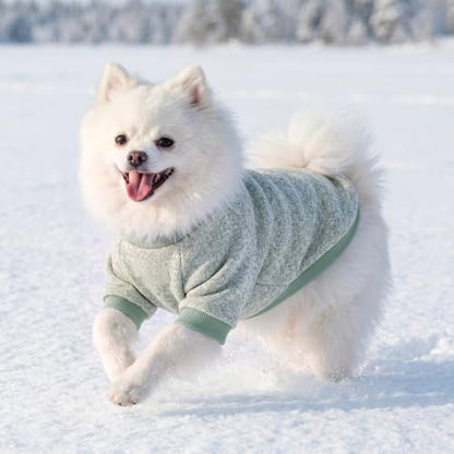1 Pack Dog Sweaters for Small Dogs Girl Boy Winter Fleece Clothes Warm Soft Dog Sweatshirt Outfit for Dogs Cats Pet Apparel