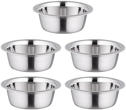 IRIS USA Stainless Steel Pet Bowls, 16 oz, 5 Pack