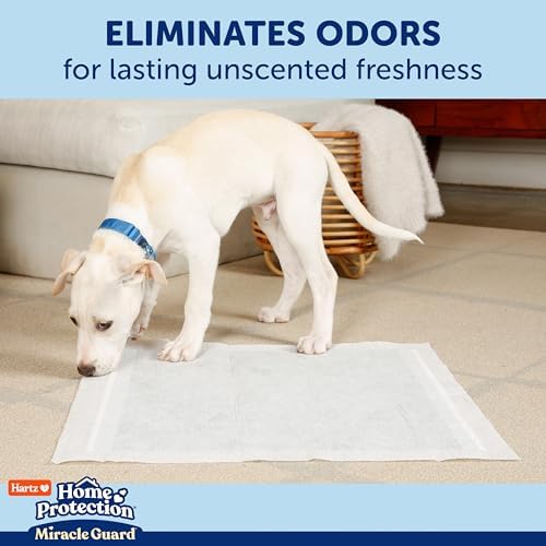 Hartz Miracle Guard Dog and Puppy Dog Pads Max Absorbency 24 Hour Use Odor Eliminating No Leaks, 3XL Size 20 Count