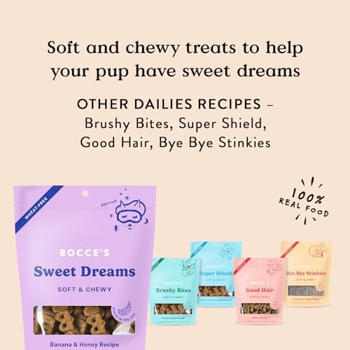 Bocce's Bakery Sweet Dreams Soft & Chewy Dog Treats, Banana & Honey (6 oz)