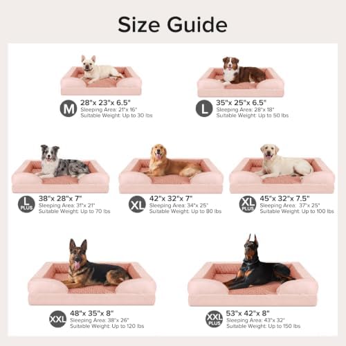 INVENHO Orthopedic Extra Large Dog Bed, XXL Waterproof Dog Sofa, Egg-Crate Foam Couch with Washable Removable Cover, Waterproof Lining and Nonskid Bottom