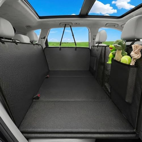 Victoper Dog Car Seat Cover, 600D Heavy Dute Car Seat Cover for Dogs Pets,100% Waterproof Anti-Scratch Nonslip Dog Hammock for Cars, Hard Bottom Seat Covers Protector for Sedan SUV Truck PU Leather