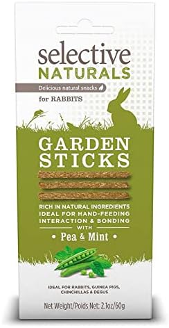 Selective Naturals Garden Sticks Pea & Mint For Rabbits 2.1-Ounce