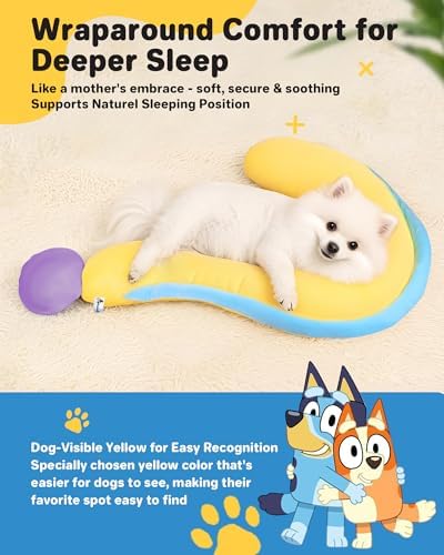 Dog Calming Pillow – Soft Plush Cat Body Pillows for Small/Medium/Large Dogs, Cozy Cotton-Filled Dog Neck Pillow, Cute Design for Rest and Relaxation