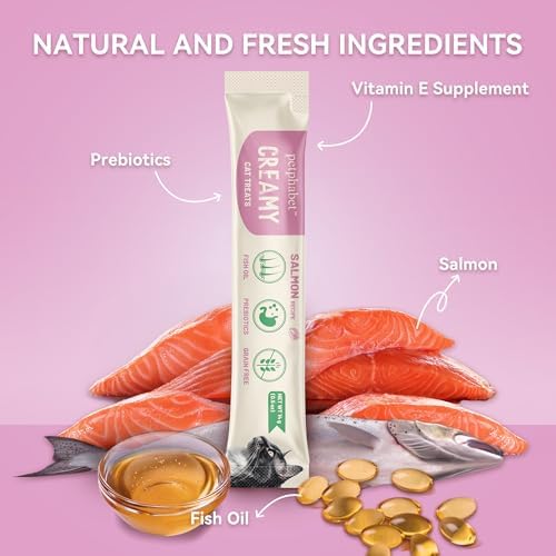 PETPHABET Lickable Cat Treats Squeeze, Salmon Recipe 20 Tubes