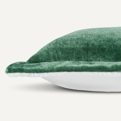 Amazon Basics Reversible Sherpa Comforter Set with Pillow Sham, Soft Warm, King, Green