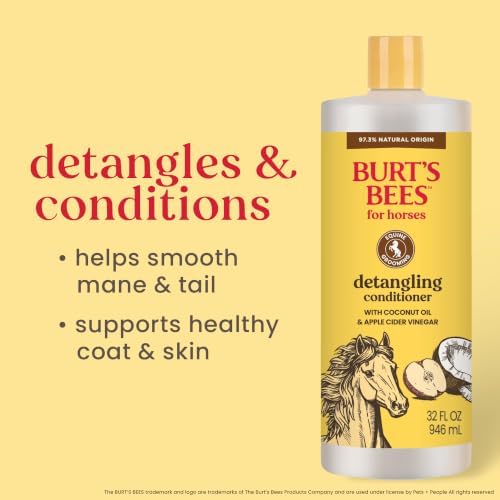 Burt's Bees for Horses Detangling Conditioner, with Coconut Oil, 32 Oz