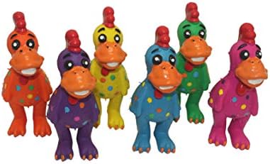 Multipet's Mini Globken Latex Plush Filled Polka Dot Chicken Dog Toy, 5-1/2-Inch