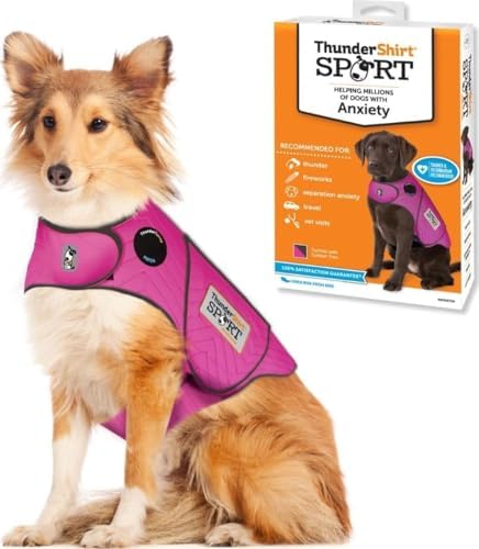ThunderShirt for Dogs Calming Anxiety Vest, Large, Fuchsia Sport