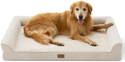 COZY KISS Orthopedic Dog Bed for Extra Large Dogs, U Shaped XXL 48x35 inch