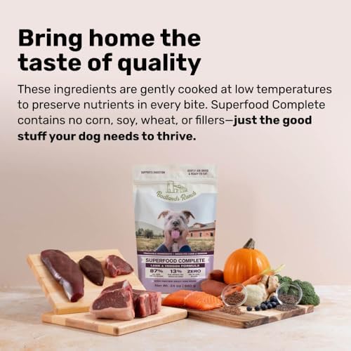 BADLANDS RANCH Air-Dried Lamb & Venison Dog Food, 87% Meat, 64 oz