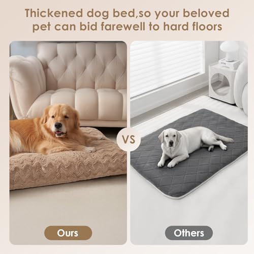 EHEYCIGA XXL Dog Bed 47x29 Inch, Extra Large Pet Beds for Dogs, Camel