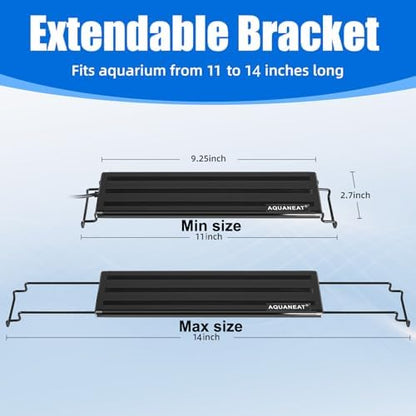 AQUANEAT LED Aquarium Light Full Spectrum 12 Inch Fish Tank Light Fresh Water