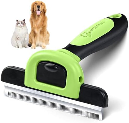 MIU COLOR Pet Grooming Brush, Deshedding Tool for Dogs & Cats, Apple Green