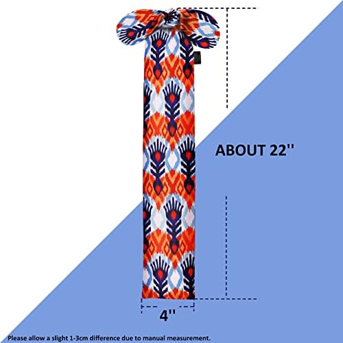 Harrison Howard Stretchy Tail Bag Breathable Horse Tail Guard Slip on Design Protect Horse Tail 2 Strand Closure Straps Keep Tail Clean & Protected 22" L Length Makes Grooming Easy-Tribal Abstract