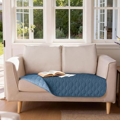 gogobunny Waterproof Loveseat Cover, Reversible Dog Cat Blanket for Couch