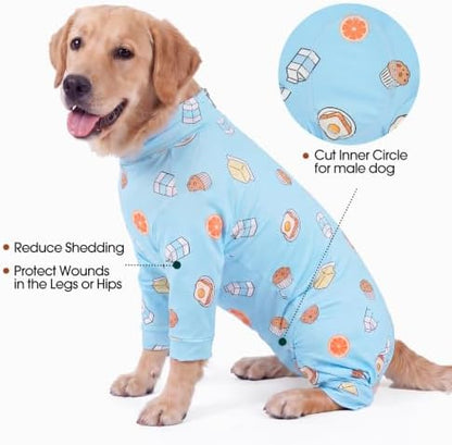 Kuoser Dog Recovery Suit, Anti-Licking Pajamas for Wounds