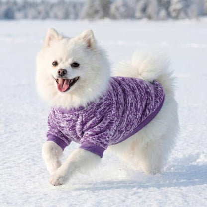1 Pack Dog Sweaters for Small Dogs Girl Boy Winter Fleece Clothes Warm Soft Dog Sweatshirt Outfit for Dogs Cats Pet Apparel