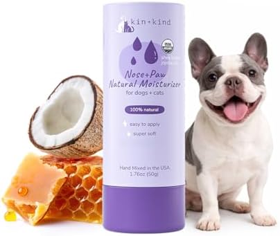 kin+kind USDA Organic Nose+Paw Balm Stick, Dogs & Cats, Lick Safe, 1.76 oz