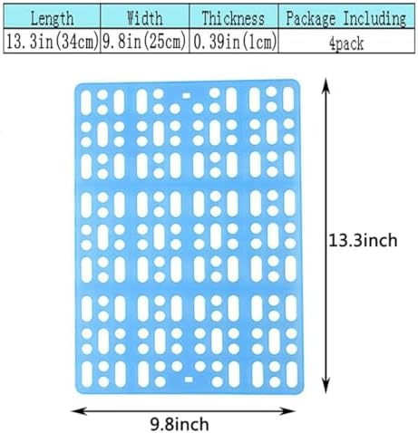 Hamiledyi 12Pcs Rabbit Cage Mats Small Animal Plastic Feet Pads Floor Mat for Pet Cats Dogs Bunny Hamster Rat Chinchilla Guinea Pig(Blue)
