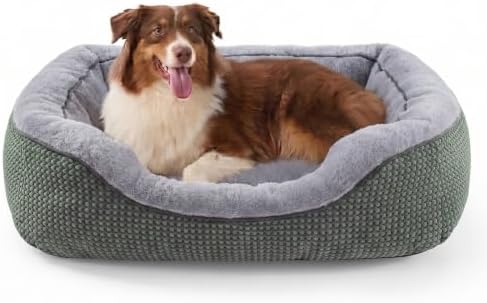 INVENHO Large Dog Beds Large Sized Dog, Washable Orthopedic Warming Soft Sleeping Durable with Anti-Slip Bottom