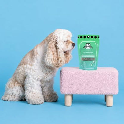 Lord Jameson Daily Greens Soft & Chewy Organic Dog Treats - Digestion Supporting Spinach, Dandelion, & Ginger - No-Bake, Gluten-Free, Preservative-Free, USDA Certified Organic - Made In USA 6 oz