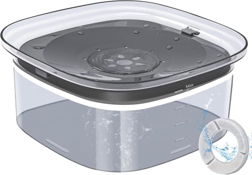 UPSKY 4L Dog Water Bowl No Spill Large Capacity Slow Drinking Water Feeder