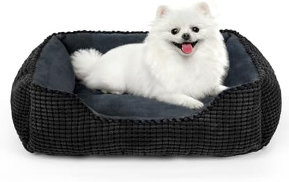 MIXJOY Dog Beds for Medium Dogs Washable, Rectangle Pet Bed Medium Size Dog, Orthopedic Sleeping Pet Sofa Bed, Soft Calming Cat Beds for Indoor Cats, Anti-Slip Bottom with Multiple Size