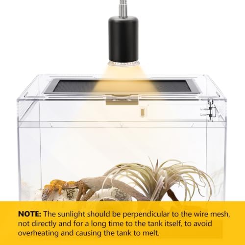 HELIME Reptile Tank 7 Piece Starter Kit with Escape Proof Locking Lid XL