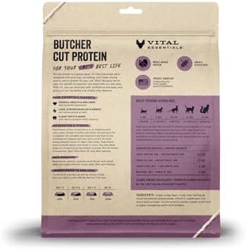 Vital Essentials Freeze Dried Cat Food, Turkey Mini Patties, 15 oz Bag