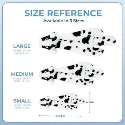 Best Pet Supplies 2-in-1 Stuffless Squeaky Dog Toy - Cow, Large