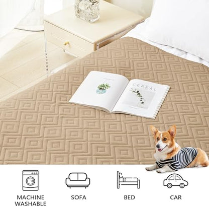 hyha Waterproof Reversible Dog Blanket, Pet Blanket for Sofa Couch