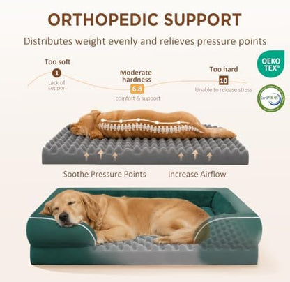 Comfort Expression Waterproof Orthopedic Dog Bed for Extra Large Dogs